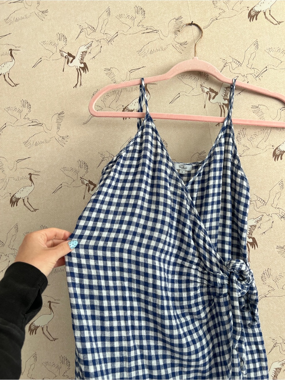 Rails Malia gingham wrap mini dress blue - Picture 4 of 7